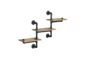 Industrial Pipe Shelving Pipe Shelves Wall Mounted Decor Floating Shelves Retro Rustic Shelf for Bar Kitchen Living Room