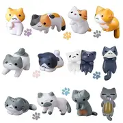 Miniature Cute Cat Figurines - 12 Pcs Decor, Fairy Cat Succulent, Micro