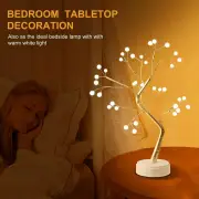ANYHOUZ Table Lamp Warm 36 LED Bonsai Tree Desk Light USB Rechargeable For Living Room