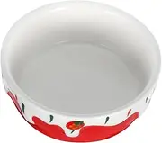 Mipcase Hamster Ceramic Food Bowl Spill Animal Dish for Guinea Pigs Chinchillas Hedgehogs Rabbits Cute Decorative Present for