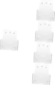 STOBOK 5pcs Desktop File Holder Rack Acrylic Literature Organizer A4 Holder Stand Magazine Desk File Stand