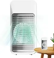 Fizepgo Small Portable Air Conditioner, USB Silent Adjustable Desk Air Conditioner, Room Cooler, Compact Personal Fan For Home Or Travel, Offices Or Basements