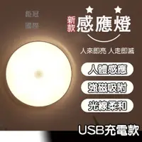 在飛比找PChome24h購物優惠-磁吸式人體感應小夜燈 LED小夜燈 USB充電