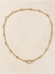 [Lucy Delius] Lucy Delius - Show Your Bones 14-karat Gold Necklace - One size One size Gold