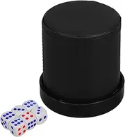 ULTECHNOVO 6 Dice Velvet Lined Dice Cup Compact Holder Perfect for Game Night Parties and Travel Reusable
