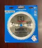 HART 60 Carbide Teeth 184mm Thin-Kerf CIRCULAR SAW BLADE 7-1/4" Saws 7500 RPM