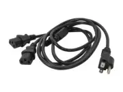 6FT UNIVERSAL Y-SPLITTER COMPUTER Dual Power Server CORD UL CE USA