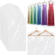 60 Pack Clear Garment Bags Plastic Dry Cleaner Bags, Transparent