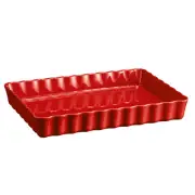 NEW Emile Henry Deep Rectangular Tart Dish Burgundy 24x34cm