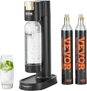 [VEVOR] Sparkling Water Maker, Soda Maker Machine for Home Carbonating, Soda Maker with BPA-free 1L PET Bottle, 2 CO2 Cylinders (Not Contain CO2 GAS) Compatible with Mainstream Screw-in 60L CO2 Cylinder