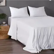 ESSN Commercial Cotton Blend Top/Bottom Flat Sheet White