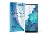 [Set of 2] Samsung Galaxy S20 FE Tempered Glass Crystal Clear Premium 9H HD Screen Protector by MEZON Case Friendly, Shock Absorption (S20 FE, 9H)