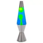 Diamond Lava Motion Lamp - Yellow and Blue with Silver Stand NEW