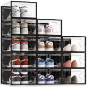 SEE SRPING XX-Large Shoe Storage Box Fit Size 14 Clear Plastic Stackable Shoe...