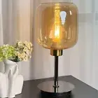 Chic Bedside Table Lamp Glass Shade Desk Lamp Living Room Sofa Side Home Office
