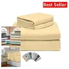 Warm & Cozy 190 GSM Cotton Flannel Queen Sheet Set - 4-Piece Butter Collection