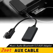 2pcs Durable Bluetooth Music Interface AUX Audio Cable Adapter For VW Audi 2010+ (for: Audi)
