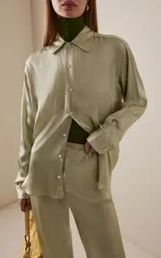 [Comme Si] La Classica Silk-Charmeuse Shirt