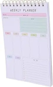 FRCOLOR Weekly Planner Notebook Spiral Bound Student Planner Tearoff Weeks for Time Management