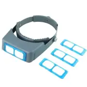 Head Mount Magnifier Visor Double Lens, Headband Magnifying Glasses, Professi...