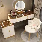 Smart Dressing Makeup Table complete set with makeup Led mirror cabinet Gold