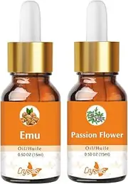 Crysalis Oil Bundle : Emu (Dromaius Novaehollandiae) (15ml) & Passion Flower (Passiflora) (15ml) -Oil