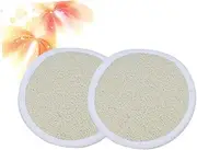 Mikinona 2pcs Plant Loofah Face Cleaning Brush White Washing Scrubber for Deep Cleansing Gentle Skin Suitable for All Skin