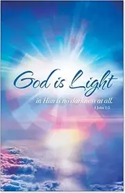 Church Worship Bulletin - God is Light - 8.5" x 11" Letter-Sized Bulletin - KJV Scripture - Pack of 100