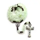 10mm Rosary Beads Luminous Necklace Jesus for Cross Pendant Necklaces Glow in Da