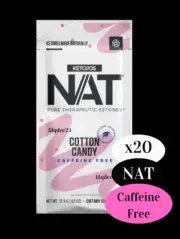 Pruvit Keto OS NAT Cotton Candy Ketones Caffeine Free 20 pack Sealed 10/25