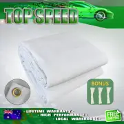 3.7mX6.1m Heavy Duty White Dark Tan Canvas Tarp Tarpaulin Water UV Resistan AUS
