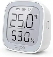 TP-Link Tapo Smart Room Temperature & Humidity Sensor, Auto, Real-Time, 2.7" E-ink Display, Free Data Storage & Visual Graphs, Instant App Notification, Smart Home, Hub Required (Tapo T315)