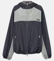 [Miu Miu] Miu Miu Logo oversized track jacket AU 16 blue