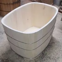 在飛比找蝦皮購物優惠-加拿大黃檜圓角方形泡澡桶  新材檜木桶*泡澡桶*~台灣製作檜
