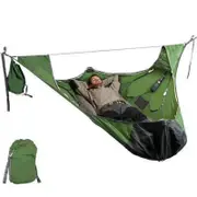 2025 Outdoor Camping Hammock With Mosquito Net Hanging Sleeping Bed Portable High Strength Sleeping Swing