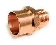 3/8" Copper X 1/2" Fitting Male Wrot Copper Pressure Reducing Adapter 5 Pack