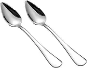 2 Pcs Silver Spoon Grapefruit Spoon Stainless Steel Grapefruit Spoon, Spoon for Citrus Fruit Watermelon Kiwi Dessert Grapefruit Spoon, Serrated Grapefruit Spoon, Special Spoons