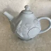Blue Sky Ceramics Seashell Costal Menagerie Teapot Light Blue