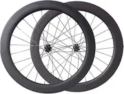 36T Ratchet System Wheelset 700C Carbon Front Rear Wheel 60mm Bike Rims Disc Brake 100/142mm Thru Axle Tubeless Ready Wheel Set
