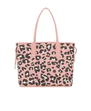 MCM Leopard Print Drawtring Tote Bag One size Pink