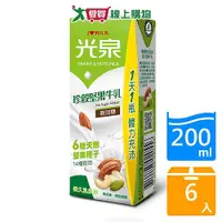 在飛比找Yahoo奇摩購物中心優惠-光泉珍穀堅果牛乳200MLx6【愛買】