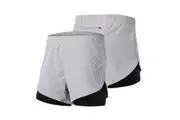 Lixada Women 2-in-1 Running Shorts Quick Drying Breathable Active Training Exercise Jogging Cycling Shorts with Longer Liner