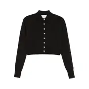 [Sportmax] Sportmax Virgin Wool Polo Top S BLACK