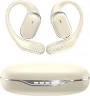 Ultra Open Ear Earbuds - Bone Conduction Headphones Wireless Bluetooth (White)