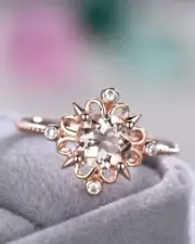 2.00Ct Round Cut Simulated Morganite Women's Solitaire Ring 14K Rose Gold Plated