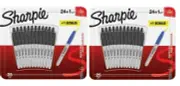 48 SHARPIE Black Permanent Marker Pen Sharpies Bulk Texta Fine Point Set