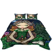 Fantasy Fairy World May Queen Spring and Summer Coverlet