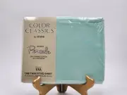 Color Classics By Stevens One Twin Fitted Sheet No Iron Percale 39x75" Vintage