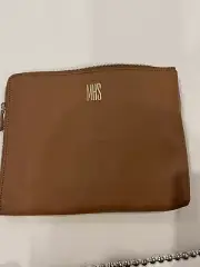 Mark and Graham Womens Leather Zip Around Tablet Case Brown New Without Tag