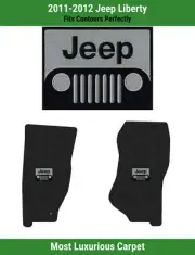 Lloyd Luxe Front Row Carpet Mats for 2011-2012 Jeep Liberty w/Jeep Grill Logo (for: Jeep)